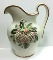 Thanksgiving Fall Turkey Pinecone Water Pitcher ewer Vase flower urn nature