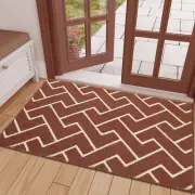 Indoor Doormat,Front Back Door Mat Rubber Backing Non Slip 32”x48”, Red