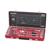 Sidchrome SOCKET SET 1/4 & 1/2 Inch Drive 60 Pieces, Torqueplus RED *Aust Brand