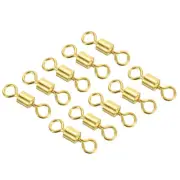 Fishing Barrel Swivels, 100Pcs 97LBS Copper Rolling Terminal Tackle, Golden