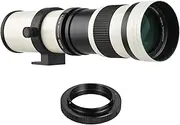 Camera MF Super Telephoto Zoom Lens F/8.3-16 420-800mm T2 Mount with AI-Mount Adapter Ring Universal 1/4 Thread Replacement for Nikon AI-Mount D50 D90 D5100 D7000 D3 D5100 D3100 D3000 D60 Cameras