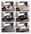 Warm Soft King Size Multicolor 980GSM Mink Blanket Two Layers Throw 5.2KG