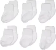 Jefferies Socks Unisex-Baby Newborn Turn Cuff Bootie 6 Pair Pack Size Name:3-...