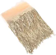 TOPPERFUN Sequined Fringed Lace Dance Skirts for Women Rave Fringe Skirt Glitter Fringe Skirt Dance Scarves para Mujeres Dance Hip Scarf Belt Bufanda para Mujer Hip Skirt Sequins Beige
