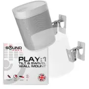 Play 1 Wall Mount, White, Pair, Compatible with Sonos Play:1 Only, Twin Pack,...