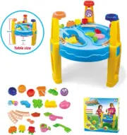 Lenoxx Large Children'S Sand & Water Table - Blue Table with Yellow Detachabl...