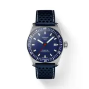 Tissot PR516 Powermatic 80 Blue Dial 38mm Leather Strap Watch T1494071604100