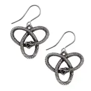Alchemy Gothic Eve's Triquetra Snake Earrings • Local Stock • Gothic
