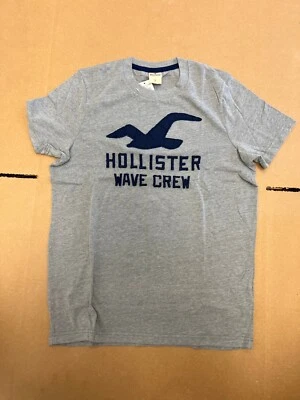 Hollister Wave Crew Gray Color short sleeve for man Size L Free Shipping!