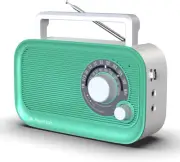 Portable AM/FM Radio with Bluetooth, Battery Operated Transistor Analog Radio