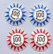Bally SPACE TIME Pinball Machine POP BUMPER CAP SET