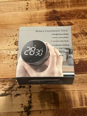 Large LCD Rotary Cooking Timer Count-Down Up Clock Loud Alarm Magnetic
