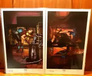 Fallen 11x17 Art Print By Chris Enhot Signed Ltd 3/50 Two Print Set!