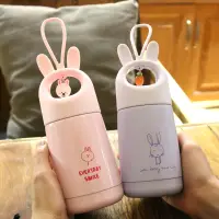 在飛比找松果購物優惠-立體兔子保溫杯送閨蜜朋友 可愛卡通韓式保溫杯 (6.5折)