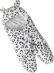 Totority Flannel Romper Sleep Bag Cow Pattern Swaddle Jumpsuit Newborns Winter Warmth