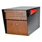 Mail Boss Curbside, Wood Grain 7510 Mail Manager Locking Security Mailbox, St...