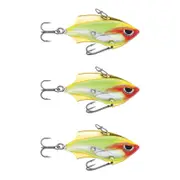 3x Rapala 6cm Rap V Blade Sinking Vibe Fishing Lures - Clown