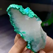146G Natural malachite with gypsum Symbiotic mineral specimen