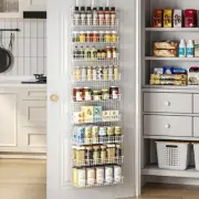 9-Tier Spice Rack Organizer with Door Hook, Wall Mount, and Extra Large Capac...