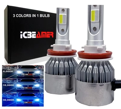 H11 COB Canbus LED 70W 6000k 30000K White Blue Low Beam Fog Light Bulb A1 (for: Smart)