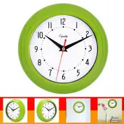 New 25016 8" Analog Quartz Wall Clock Durable Plastic Case Green