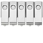 Fast High Performance Classic Swivel 5-Pack USB 3.0 Flash Drive Thumb Drive