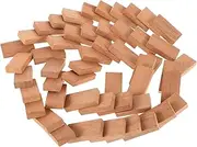 LRXIYODE 50pcs Wooden Dominoes Set for Boys and Girls Adults Mini Dominoes Game Educational Board Game for Family Fun