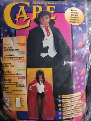 Adult Halloween Costume Masquerade Horror Cape Black Vampire