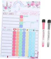 KALLORY 1 Chart for Reusable Household Reward Chart Fun Behavior Tracker with Gender Neutral Design for Fridge Wall Encourages Routines and Responsibilities