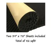 42 SQ FT Self Adhesive Acoustic Foam Studio Car Audio Sound Damping Proofing Blk