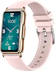 H80 Bracelet Sports Watch 1.47'' Full Screen P67 Health 20＋Sports Modes 25 Days Standby Time Special Dial Android OS Pink Silicone Strap