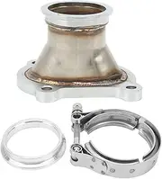 Brilluxa Exhaust Clamp, 2.5in Outlet Turbo Flange, Universal 304 Stainless Steel V-Band Clamp, Compatible with CT26 Turbochargers