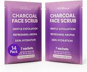 Charcoal Facial Exfoliant, Scrubbing Grains, For Deep Pore Cleansing