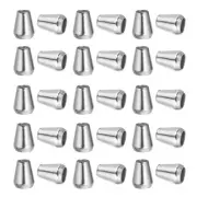 Metal Bell Stopper, 30 Pack Conical Cord Ends Lock Fastener, Silver