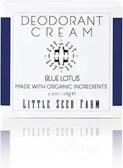 Little Seed Farm All Natural Deodorant Cream, Aluminum Free Deodorant for Women or Men - Blue Lotus, Net Wt. 2.4oz | 68g
