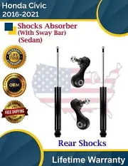 New OE Rear Shocks W/Sway Bar For 2016-2023 Honda Civic Lifetime Warranty (for: Honda Civic)
