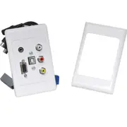 Dynalink VGA 3.5mm USB B and RCA Wallplate Dual Cover Flyleads