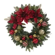Brighton Pre-Decorated Wreath Pre-Lit 60cm / 26inches