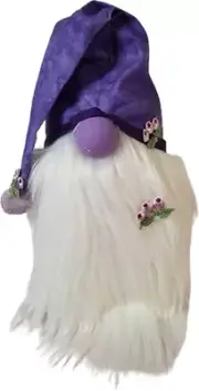 Purple Spring Gnome with Purple Rose's Spring Flowers