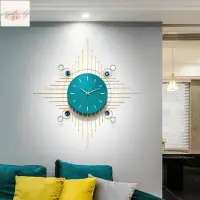 在飛比找樂天市場購物網優惠-現代 菱形 鐘錶客廳歐式掛鐘 靜音掛鐘 藝術裝飾時鐘 金屬掛