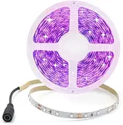 Arotelicht 12V LED UV Blacklight Strip Flexible Strip 16.4ft/5M 300leds SMD2835 Flexible Tape Lights for Indoor Christmas, Bar Club Dance Party (Only Strip, IP20 Not Waterproof)