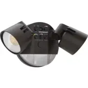 Dark Bronze Motion Sensor Outdoor Wall Integrated LED Flood Light With Photocell