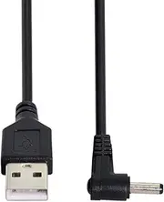 CY USB 2.0 Male to 3.5mm 1.35mm DC Power Plug Barrel 5v Right Angled 90 Degree Cable 100cm
