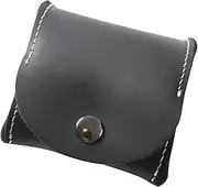 [Baluue] Men's Wallet Coin Pocket Small Vintage Coin Bag Leather Purse Button Design for Collecting Change Cards