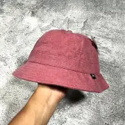 STUSSY WASHED RIPSTOP BELL BUCKET HAT IN RED - S/M ORIGINAL