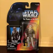 Star Wars Kenner Potf Han Solo Hoth Open Hand Red Card Variant