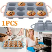 Silicone Muffin Pan 12 Cups Mini Muffin Pan Nonstick Muffin Baking Mold SttZV