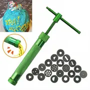 Polymer Clay Gun Extruder Sculpey Sculpting Tool w/ 20 Discs Cake Tool Craft