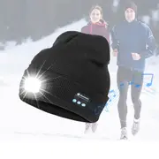 Bluetooth Music Knitted Beanie Hat with LED Lamp Cap