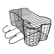 Small Wire Storage Shelf Bone Shaped Basket With Dog Lead Hooks Pet Tidier